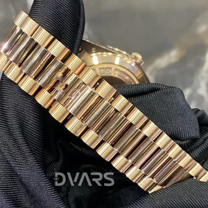 Montre élégante pour homme en acier inoxydable plaqué or rose avec moissanite, charme élégant, 10 mm, mouvement mécanique ETA, or blanc tendance - Product Image 4