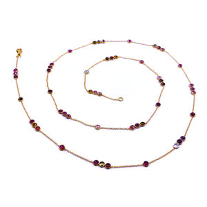 สร้อยคอทัวร์มาลีนหลายแบบ925ทันสมัยอัญมณีเงินสเตอร์ลิงสีทองชุดสุภาพสตรีสีธรรมชาติ - Product Image 2