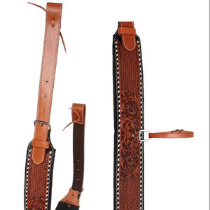 Circunferencia trasera de flanco de caballo occidental de cuero Premium personalizable para ropa Ecuestre para equitación occidental - Product Image 1