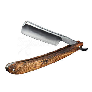 Maquinilla de afeitar profesional recta para hombres, maquinilla de afeitar de peluquero plegable de acero inoxidable para un cuidado y peinado precisos - Product Image 1