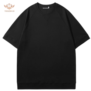 T-shirt formel en coton pur tricoté 100 %, coupe oversize, impression personnalisée, mode décontractée, manches courtes, col rond, devant imprimé, grande taille, vente en gros - Product Image 4