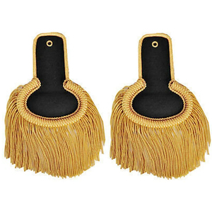 Alta calidad personalizado oro trenza flecos capitán rango insignia lingotes terciopelo acolchado hombro charreteras equipo de defensa personal - Product Image 5