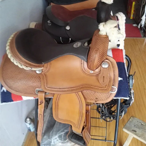 Sillín de caballo de cuero genuino, nuevo diseño, cómodo para caballo - Product Image 3
