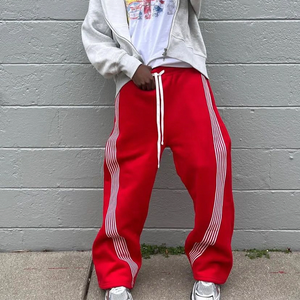 OEM Custom Puffer Acid Wash Flared Heavyweight <b>Oversized</b> <b>Sweatpants</b> Graphic <b>Sweatpants</b> - Product Image 3