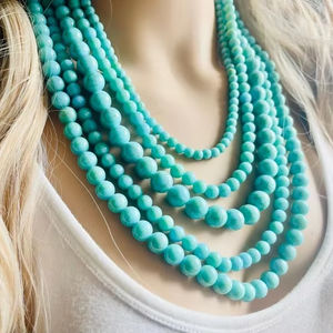 Kate Spade Colliers pour Femmes Collier Manuel Corde Chaîne Solide Corde Naturelle Pêche Résine Collier - Product Image 1