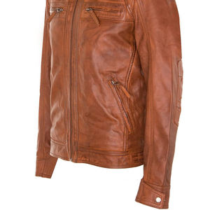 Chaquetas de cuero de calidad superior para estilo de hombre con chaqueta de cuero de piel de vaca 100% original para hombre - Product Image 6