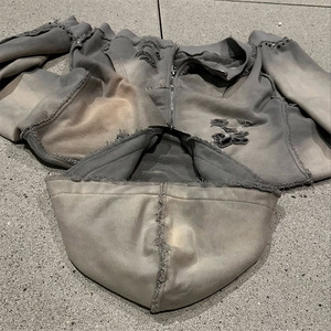 2025 haute qualité goutte épaule recadrée sweats à capuche décontracté ample 100% coton poids lourd 400 Gsm - Product Image 5