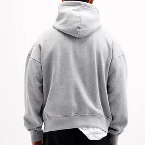 Sweat à capuche simple couche de qualité supérieure à capuche manches longues à fermeture éclair disponible en gros sweats à capuche pour hommes 2026 - Product Image 4