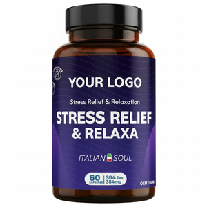 Serenit 60-Capsule 384mg Dietary <b>Supplement</b> for Stress Relief & Relaxation RedMoringa OEM Private Label Made in Italy - Product Image 1