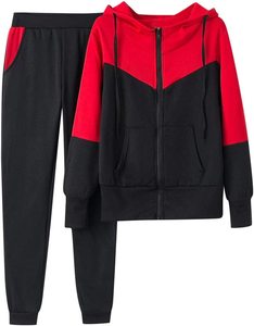 Survêtement en molleton de polyester/coton pour hommes, vêtements de sport respirants avec bloc de couleurs, grande taille, vente en gros - Product Image 4