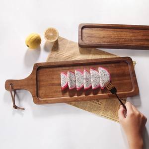 Vente en gros de plateau de présentation à sushi en bois plateau de service à fruits et aliments en bois naturel ensemble de vaisselle de service - Product Image 6