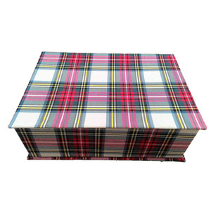 Schottische Buchförmige Stoff-Schmuckbox für Wohnzimmerdekoration - Product Image 1