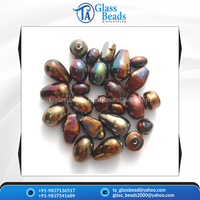 Nouveauté : Perles en verre cristal noir, mélange de couleurs brillantes, artisanat de qualité supérieure pour la création de bijoux DIY, authentiques