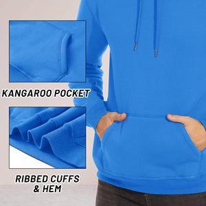 เสื้อสวมหัวผ้าฝ้าย100% มีฮู้ดแบบเรียบหรูผ้าคอตตอนผสมโอเวอร์ไซส์กำหนดได้เอง - Product Image 5