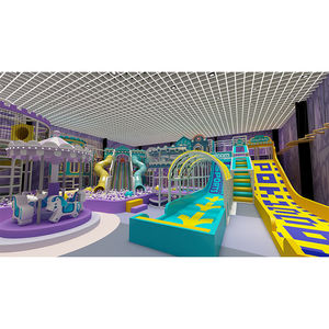 Bettaplay 1900 m² Centre de divertissement intérieur pour enfants, thème Rêve Tendance Violet, avec trampoline, toboggan multiple et piscine à balles - Product Image 2