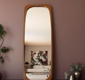 Espejo de Pared Grande Asimétrico con Marco de Madera Ecológico Hecho a Mano, Diseño Moderno para Sala de Estar y Baño, Precio Económico - Product Image 6