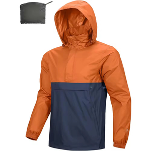 Veste de pluie imperméable professionnelle pour hommes coupe-vent manteau de randonnée à capuche extérieur léger OEM ODM approvisionnement de marque personnalisé - Product Image 3
