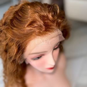 Meilleure Qualité Brun Couleur Birman Bouclés Cheveux Vietnamiens Perruques de Cheveux Humains Front de Dentelle Perruques de Dentelle Pour Les Femmes Noires - Product Image 5