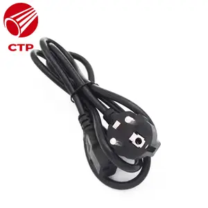 Kabel Daya IEC 60320 C13 standar Amerika 3-Core 15A ujung lengkung kiri diproduksi di Vietnam, harga terbaik