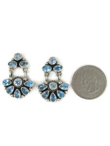 Pendientes de racimo de Topacio Azul de Geneva Apachito Pendientes de Plata de Ley 925 - Product Image 4