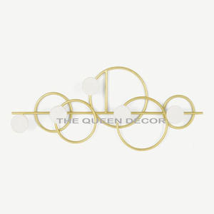 Nouvel arrivage de cintres muraux décoratifs en acier inoxydable, métal, forme unique, finition or antique, fabriqués à la main, créatifs - Product Image 6