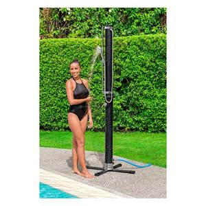 Douche solaire de jardin extérieure Solar Flow avec réservoir de 20 L (62x62x218cm) Noir et Chrome 58695 6 SOLAR FLOW Noir et Chrome 6 - Product Image 3