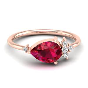 Bague solitaire REYES en argent sterling 925 de haute qualité, pierre précieuse rubis taille poire 1,5 ct, certifiée GRA, bijoux en moissanite pour femmes - Product Image 6