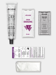 Crema de Coloración Capilar Permanente 3D Eclair EC02 - Fácil Aplicación para Todo Tipo de Cabello, Uso Profesional - Product Image 6