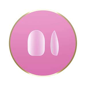 เล็บปลอมแบบกดเจลนุ่มออกแบบโลโก้ได้ตามต้องการทรงรีขนาดกลางสำหรับนิ้วมือ - Product Image 1