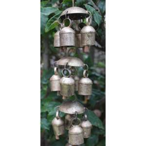 Campanas de Viento Vintage de 13 Piezas, Decoración de Patio de Hierro Reciclado con Campanas de Armonía, Decoración Móvil para el Hogar - Product Image 4