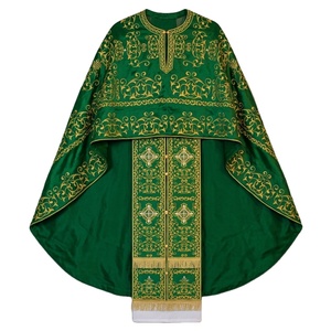 Conjunto de Vestimenta Sacerdotal Ortodoxa de Lujo en Seda Verde con Detalles en Oro, Tendencia 2026, para Exportación Global en Ceremonias - Product Image 4