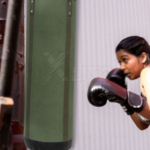 กระสอบทรายหนังแท้แบบหนาพิเศษสำหรับทุกเพศ บรรจุทราย 75 ปอนด์ สำหรับฝึกศิลปะการต่อสู้และฟิตเนส - เสริมสร้างความแข็งแกร่งและความทนทาน - Product Image 4