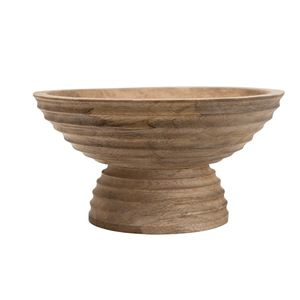 Minimalist Acacia <b>Wood</b> <b>Salad</b> <b>Bowl</b> with Pedestal Base Natural Wooden Serving <b>Bowl</b> Polished Kitchenware Wholesale From Vietnam - Product Image 1