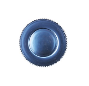 Pièce unique de sous-plaque plaquée couleur bleue de conception de qualité supérieure pour la décoration d'hôtels et de restaurants de luxe à un coût très extrême - Product Image 1