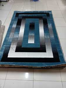 Tapis Adiva turc en polyester shaggy, tissé jacquard, fabriqué à la machine, à poils longs, rembourré, réversible, lavable, antidérapant, antimicrobien - Product Image 4