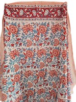 Paréo Sarong en tissu imprimé à la main à motifs floraux, en gros, fait à la main, 44 pouces x 72 pouces, couvre-bikini de plage pour femmes