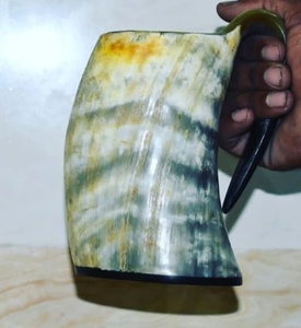 แก้วมักลายฮอร์นสำหรับดื่มแบบไวกิ้งแก้วเซรามิกสำหรับใส่อาหารปลอดภัยและยั่งยืนสำหรับกลับไปโรงเรียนสามารถปรับแต่งขนาดโลโก้ได้ - Product Image 1