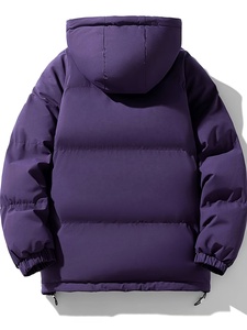 Blousons matelassés pour femmes, personnalisables, en coton épais, avec logo personnalisé, manches longues, couleur violette, vente en gros - Product Image 2