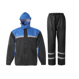 Traje de lluvia para hombre al aire libre de poliéster 100% de alta calidad, chaqueta reflectante de alta visibilidad, pantalones para ropa de trabajo Unisex - Product Image 4