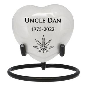 Impression de pied humains cendres urnes fournitures funéraires souvenir animaux et adultes cendres métal crémation urnes support libre coeur rose urne exportation - Product Image 6