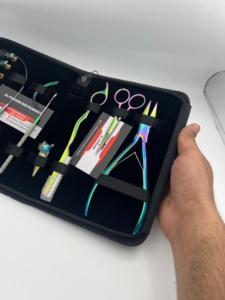 AL-FARDAN INSTRUMENTS AF-HETK-050 Hair Extension Tools Kit Salon Use Reusable with Flat Plier Looping <b>Hook</b> Scissors Metal <b>Clips</b> - Product Image 3