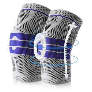 Knee Brace Compression Sleeve for Knee Pain Wraps Patella Stabilizer with Silicone Gel <b>Spring</b> Support <b>Hinged</b> Kneepads Protector - Product Image 1