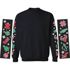 Sweats à capuche de Noël personnalisés pour hommes Style Streetwear Sweat à capuche brodé à col rond 100% coton - Product Image 2