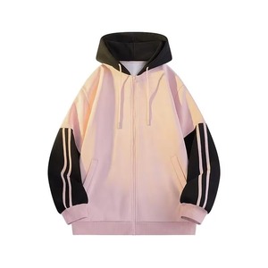 ODM เสื้อฮู้ดผู้ชายสำหรับฤดูหนาวผลิตตามสั่งเสื้อสเวตเชิ้ตผ้าคอตตอนผสมผ้าฟลีซแบบรูดซิปสำหรับคู่รักแฟชั่น - Product Image 4