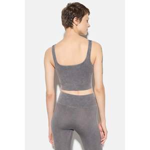 Charcoal Slim-Fit Sports <b>Bra</b> with Thick <b>Straps</b> - No Support - Product Image 4