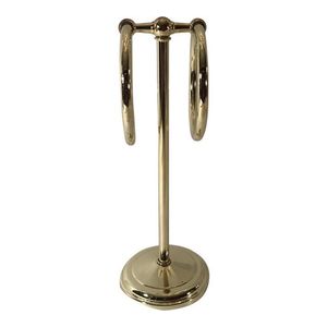 Brass <b>towel</b> <b>stand</b> classic <b>bathroom</b> holder polished metal surface sturdy construction timeless design luxury home decor utility - Product Image 1