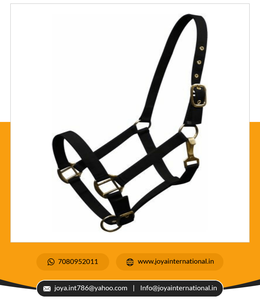 Licol de cheval occidental en nylon à trois plis avec matériel en laiton licou en cuir de taille d'épi portable personnalisé et personnalisé - Product Image 4