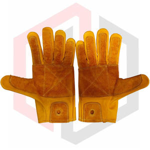 ถุงมือทำงานสีทึบทำจากหนังกันลื่นปลอดภัยจากโรงงาน - Product Image 1