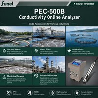 Contrôleur de conductivité pour tour de refroidissement PEC-500B, RS485 Modbus, IP68, numérique, quatre électrodes, capteur en acier inoxydable 316L, relais 4-20mA
