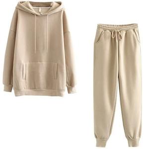 Offre Spéciale femmes décontracté Jogging costume automne vêtements d'extérieur avec lettre impression sweat à capuche pantalons de survêtement écologique pour l'hiver - Product Image 3